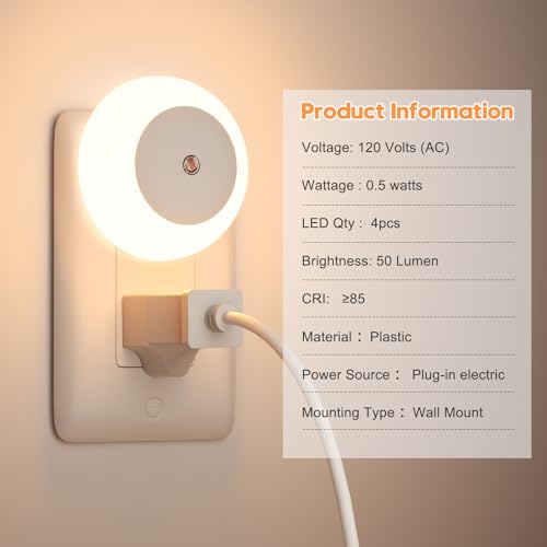 Amber LED Night Light 0.5W 2 Pack Y758271