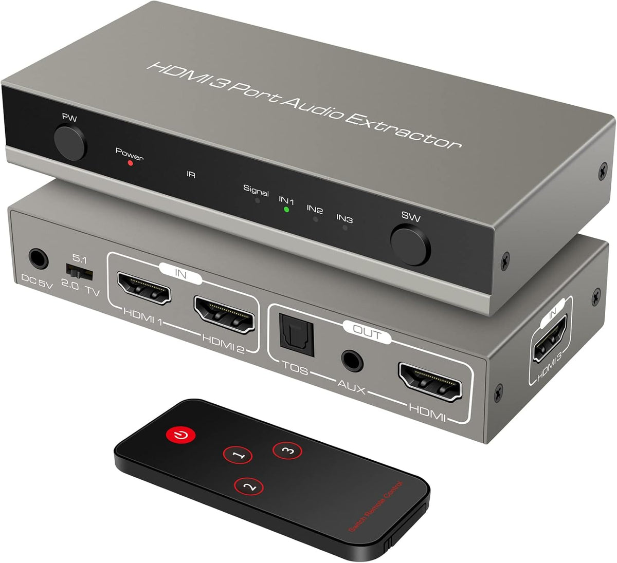 3 Port 4K HDMI Switch with Audio Extractor X686
