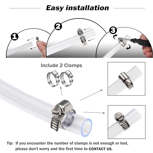 Clear Tubing With 2 Stainless Clamps O829297
