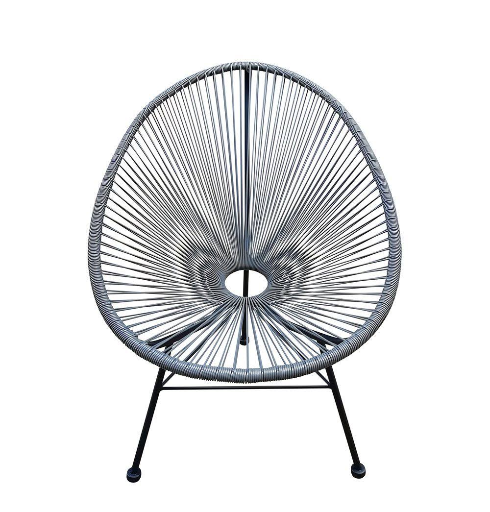 Indoor/Outdoor Chair plasticrattan-black P990