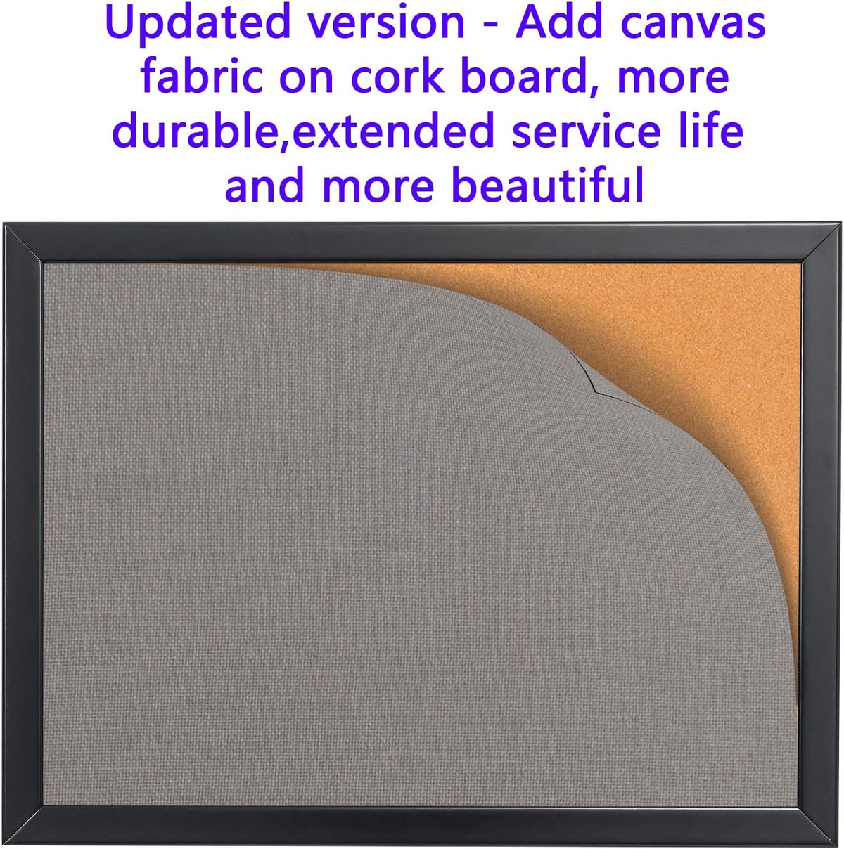 Wood Framed Canvas Bulletin Board 36x24'' H1011