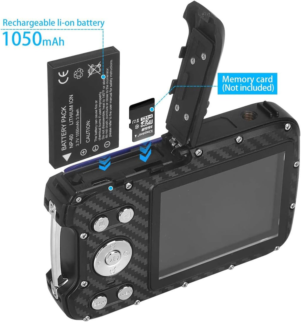 Waterproof 1080P 21MP Kids Digital Camera O4390