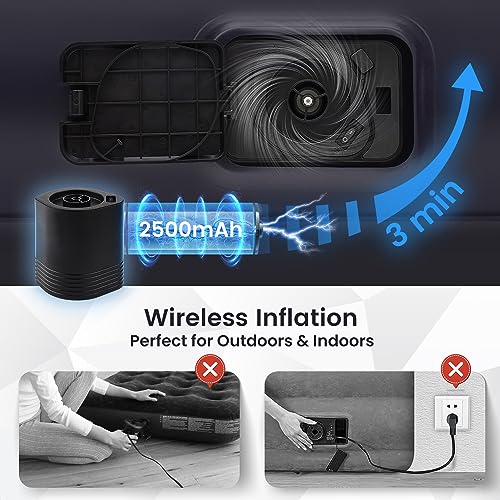 Queen Air Mattress with Built-in Battery Pump S574