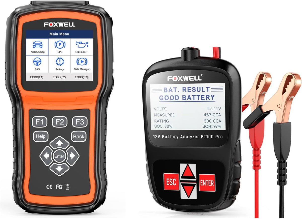 OBD2 Scanner with ABS Auto Bleed ABS SRS/Airbag Car Diagnostic Tool, 12V Car Battery Tester T516454