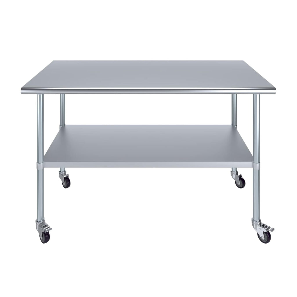 Stainless Steel Work Table with Under-Shelf & 4 Wheels X9108