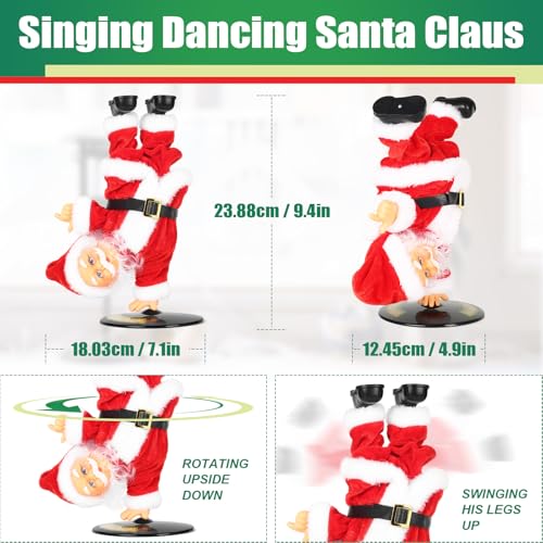 Inverted Rotating Santa Claus Christmas Animatronics Musical Electric Animated Dancing Toy O797998