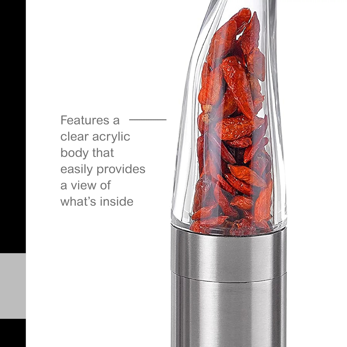 8" Stainless Steel Spice & Chili Pepper Mill B3056