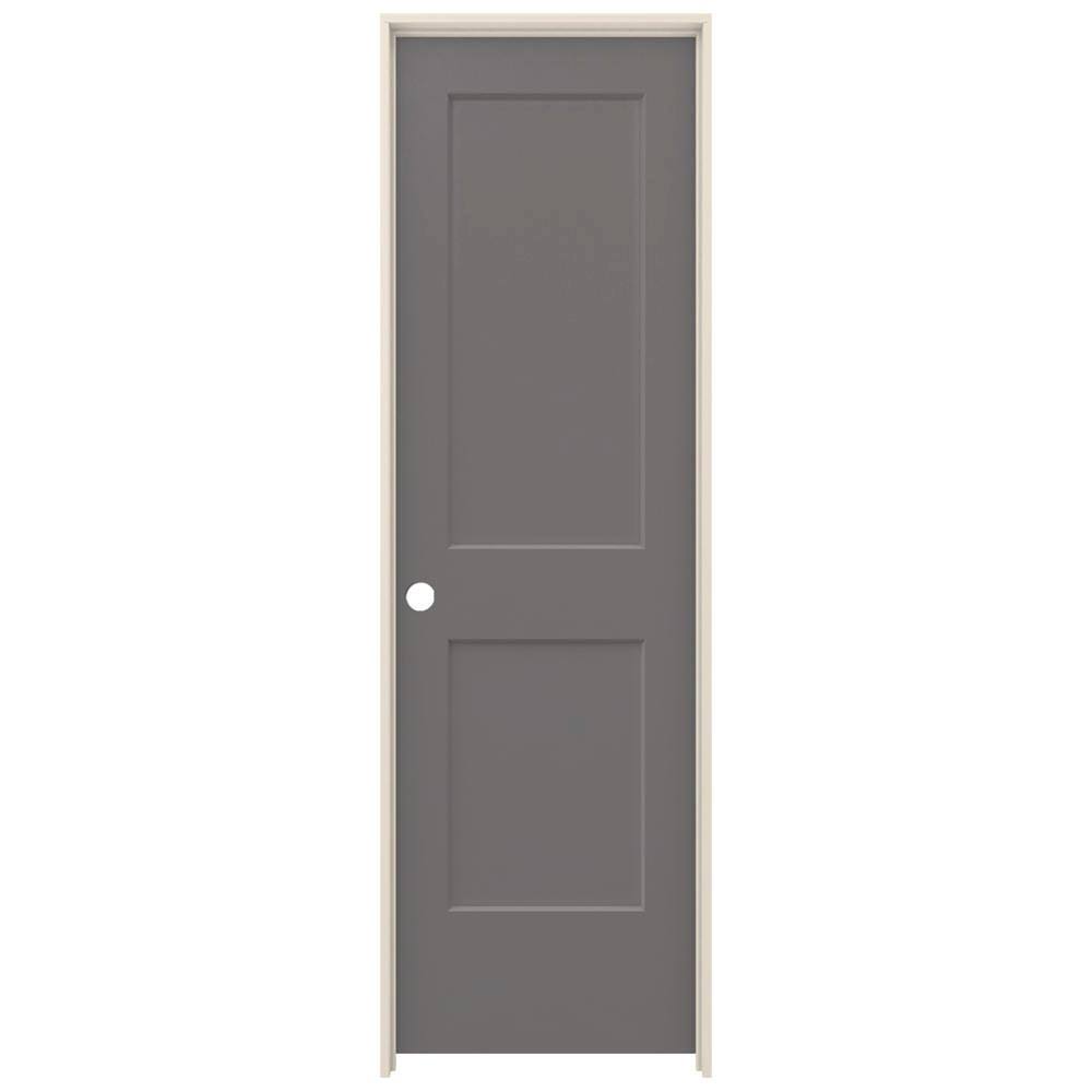 24 in. x 80 in. Weathered Stone Right-Hand Smooth Solid Core Molded Composite MDF Single Prehung Interior Door P3944