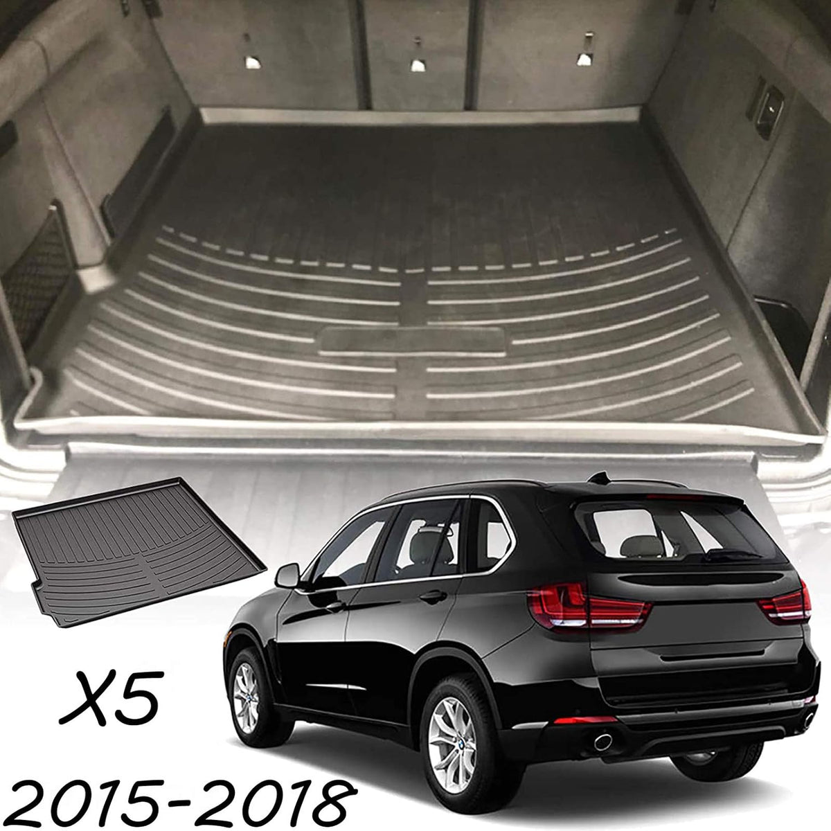 Black Cargo Liner Trunk Mat Cargo Tray A15635