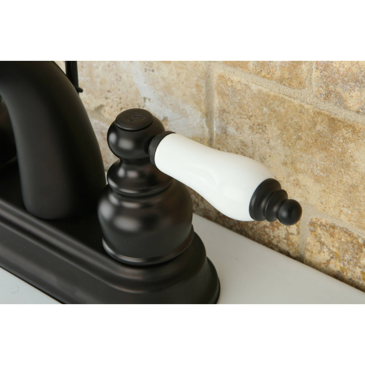 Oil Rubbed Bronze Double-Handle Bathroom Faucet B357420