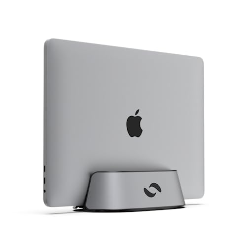 Black Aluminum Adjustable Vertical Laptop Stand T999102