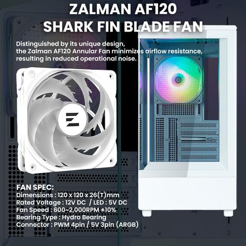 White Micro ATX PC Case with Tempered Glass Panel W9926