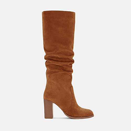 Womens Knee High Boots Chunky High Heel Square Toe Side Zipper Wide Calf Boot L899