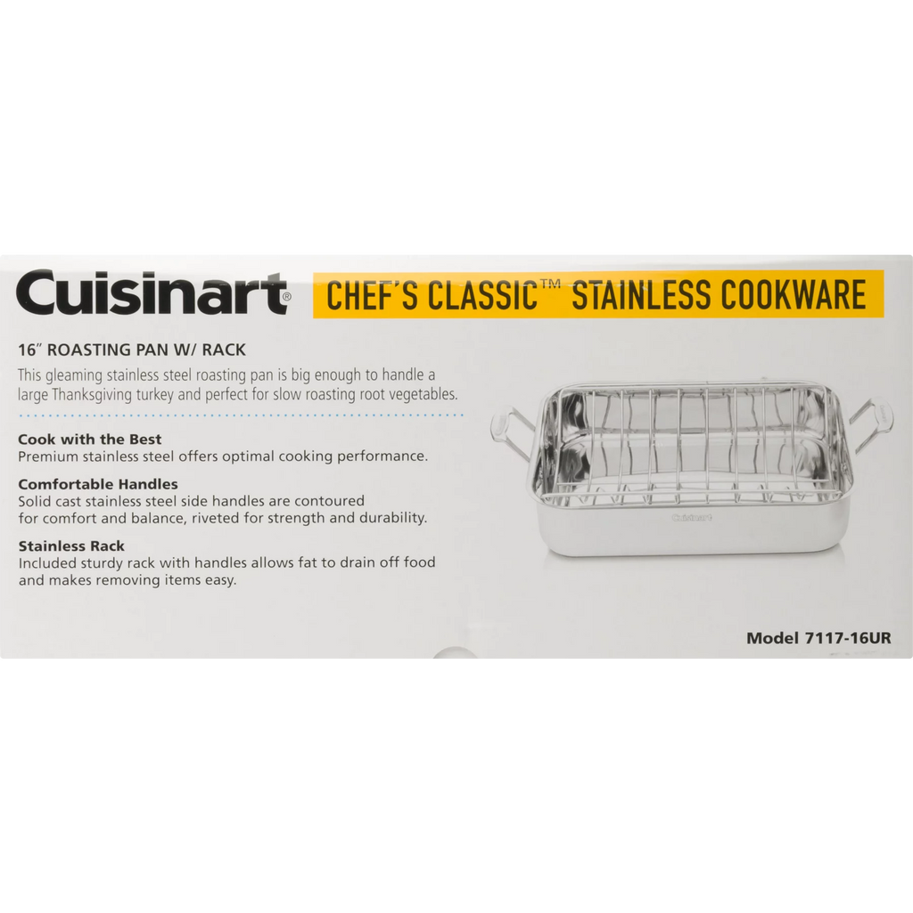 Stainless Steel 16" Roasting Pan with Rack D580