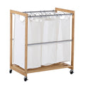 3 Bag Bamboo Laundry Cart M33153