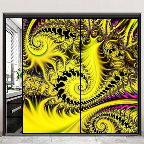 Blackout Window Privacy Film Sticker 17.7 W x 35.4 L Inch Red and Green Y99842