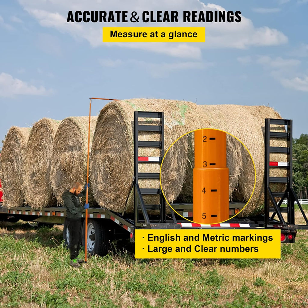 15' Fiberglass Truck Height Measuring Stick with Carrying Bag X6765