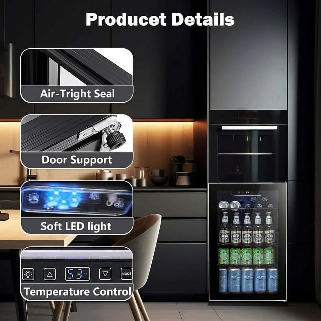 3.2 Cu.ft Beverage Refrigerator Cooler Mini Fridge A95157