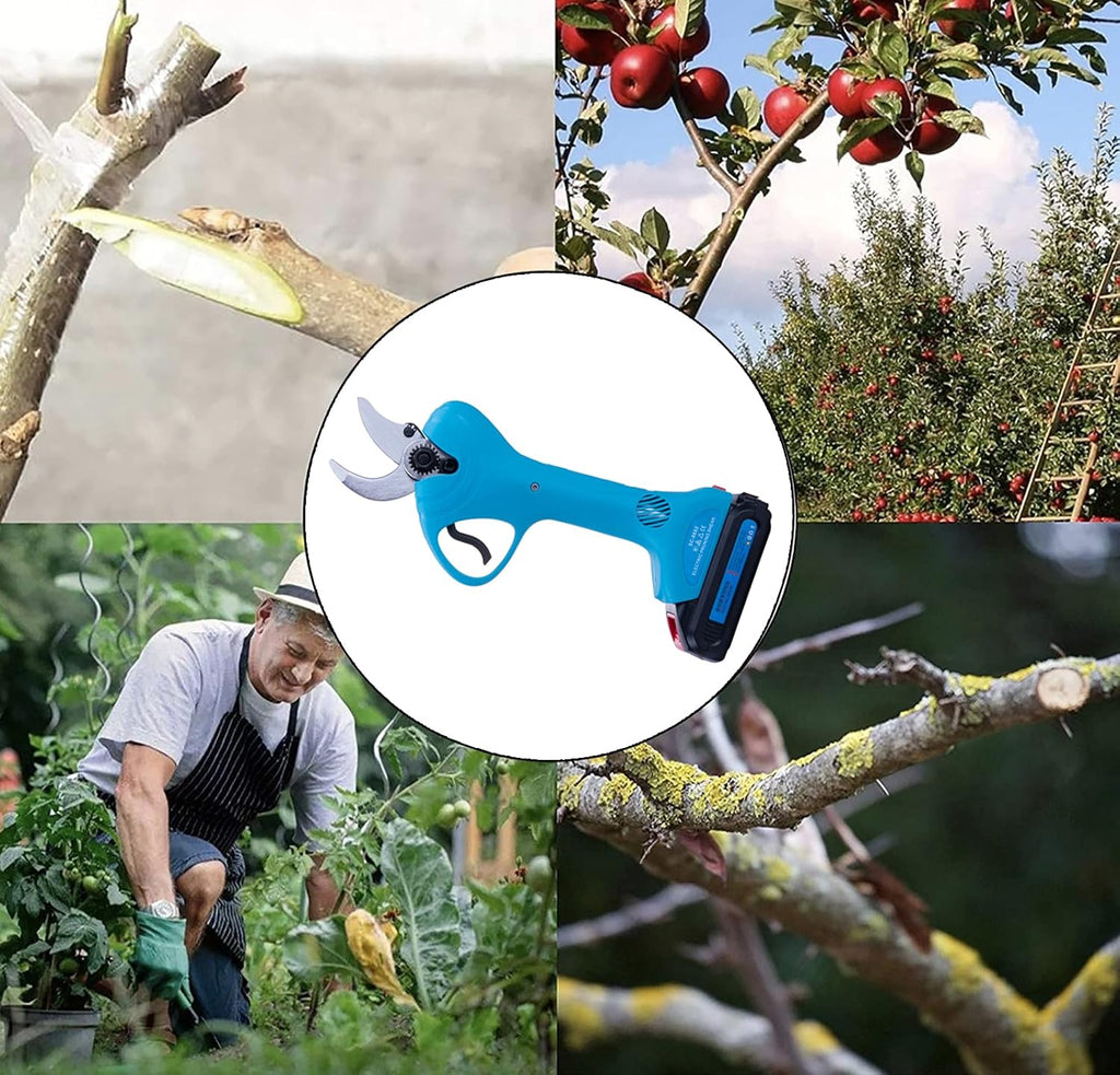 Blue Cordless Electric Pruning Shears 30MM Cutting Diameter K15799