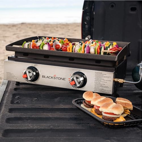 22" Tabletop Outdoor Griddle with Dual Stainless Steel H-Burners W20863
