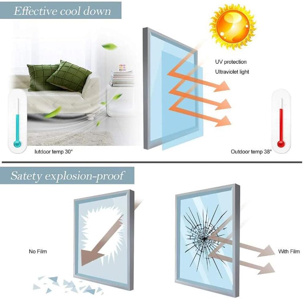 Blackout Window Privacy Film Sticker 17.7 W x 35.4 L Inch Red and Green Y99842