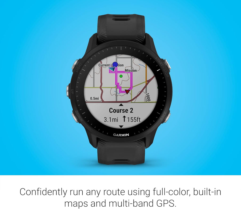 Black GPS Running Smartwatch (Renewed) V43589