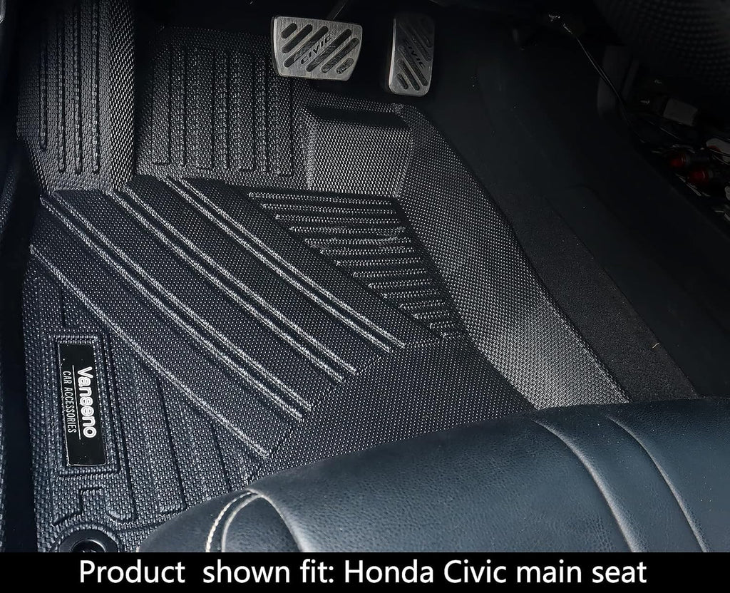 Black All-Weather Car Floor Mats & Cargo Trunk Liners Set R728143