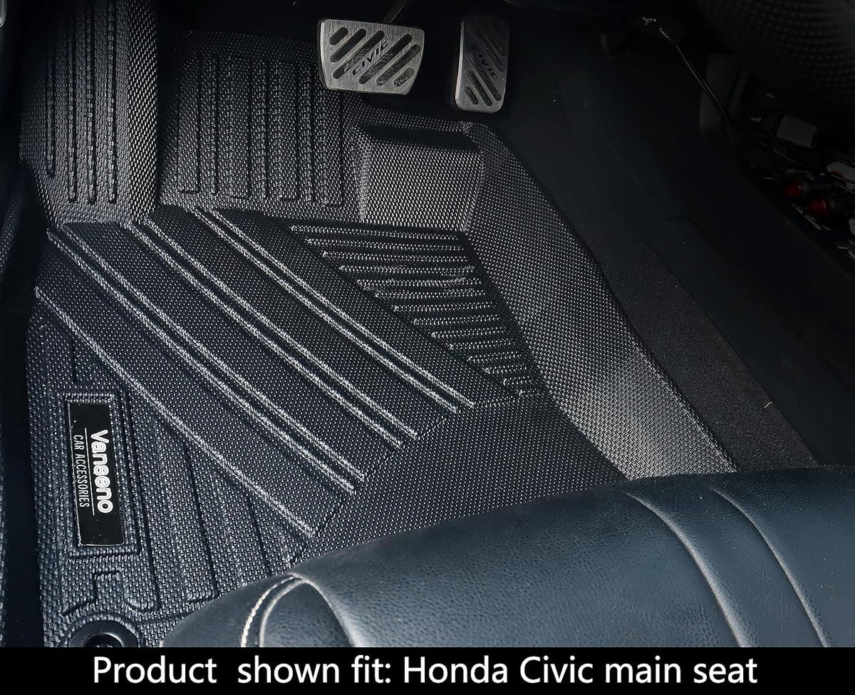 Black All-Weather Car Floor Mats & Cargo Trunk Liners Set R728143