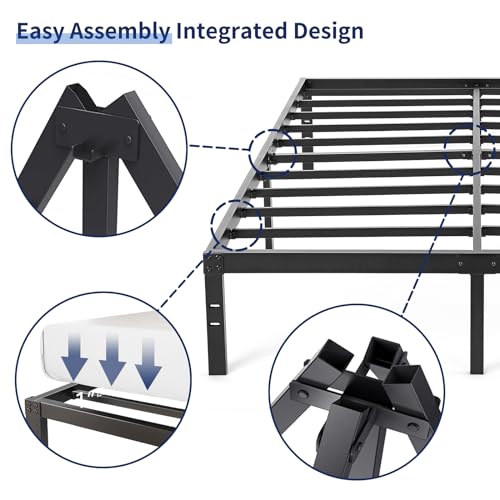 14 Inch Twin Black Metal Bed Frame M4078