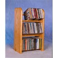 Solid Oak 3 Row CD Rack D406