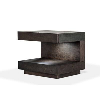 1 Drawer Brown Oak Nightstand S568