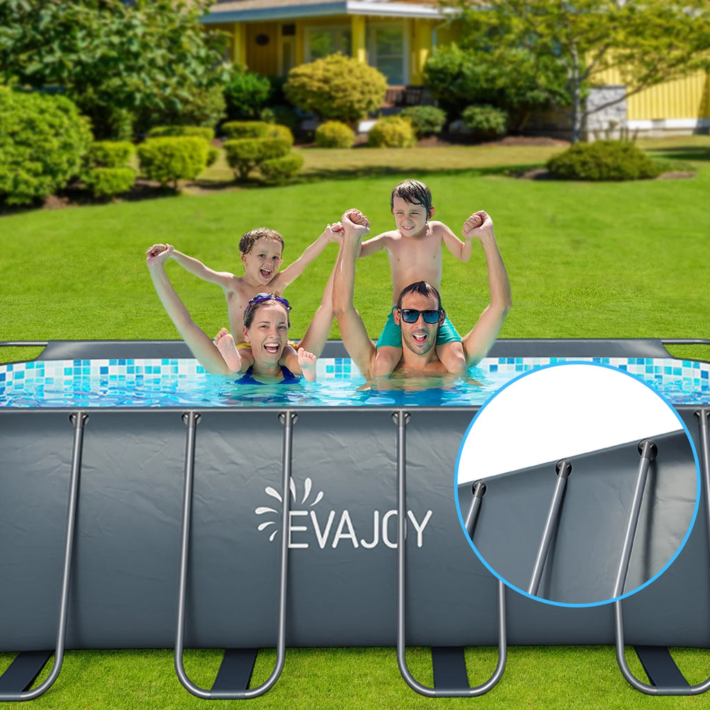 Rectangle Metal Frame Above Ground Swimming Pool C68936