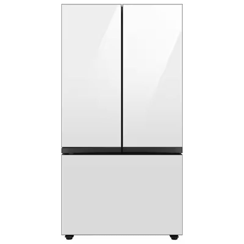 30 cu. ft. 3-Door French Door Smart Refrigerator with Beverage Center in White Glass N337583