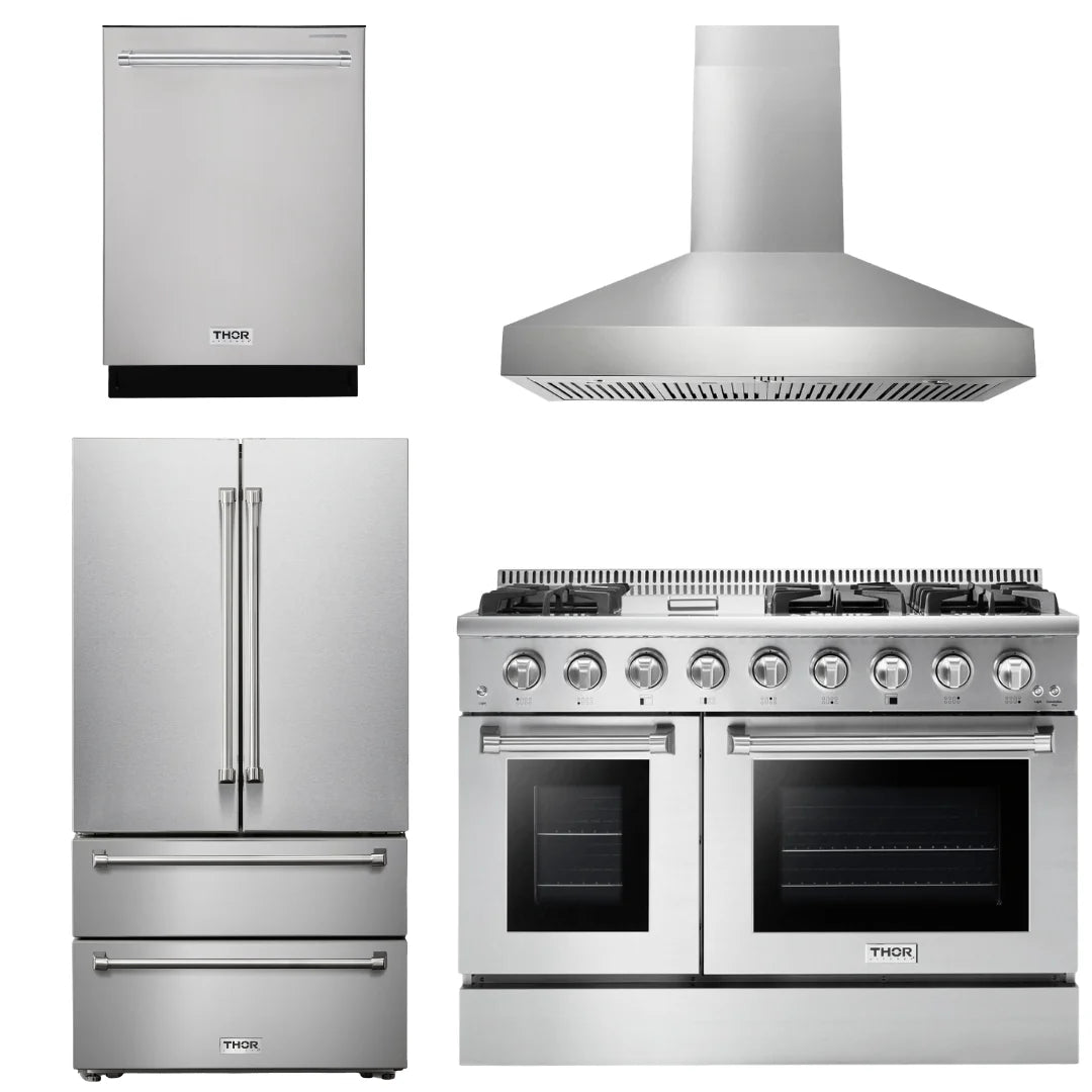 48 Gas Range, Range Hood, Refrigerator, Dishwasher V5361