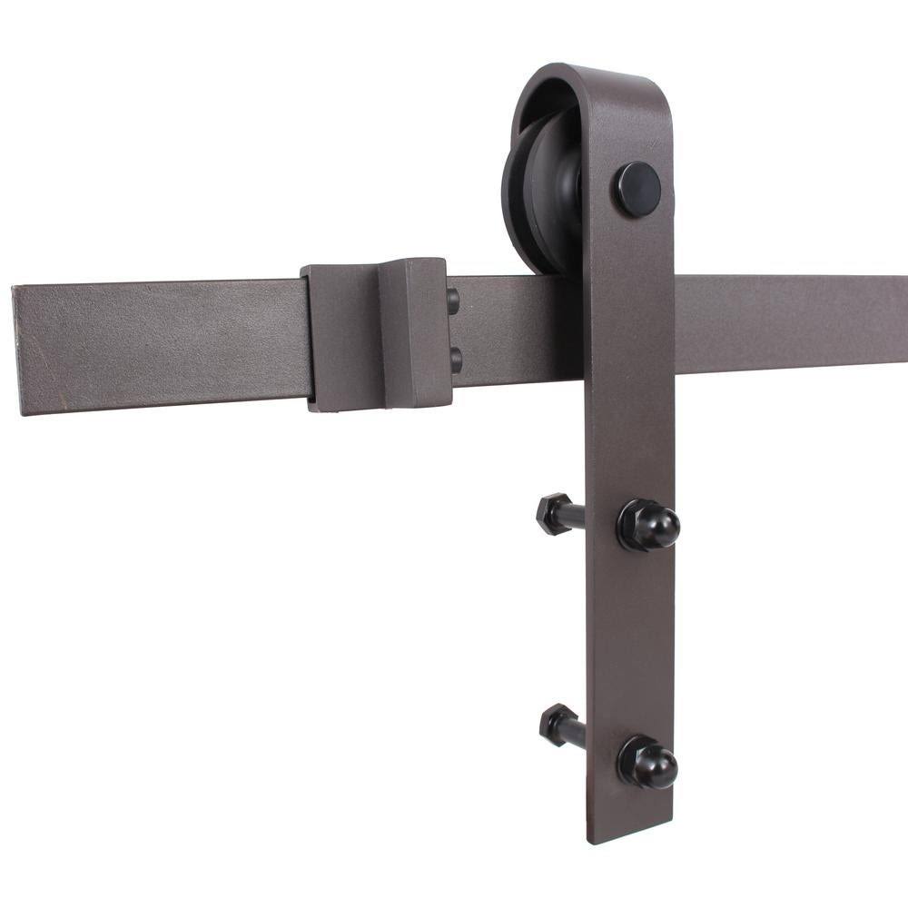 Charcoal Black Double Barn Door with Hardware Kit 48 x 84 G55107