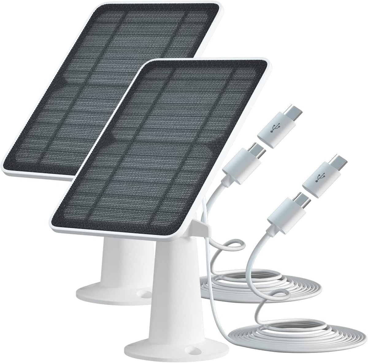 2 Pack 5V 4W Waterproof Solar Panel Kit for Security Camera X8163