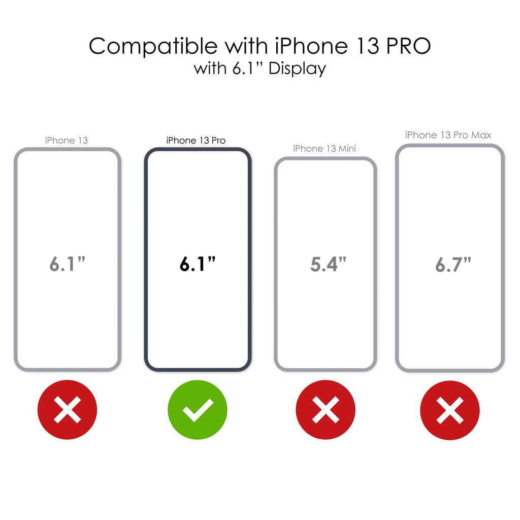 Clear Shockproof Hybrid Case for iPhone 13 PRO with Tempered Glass Screen Protector X694