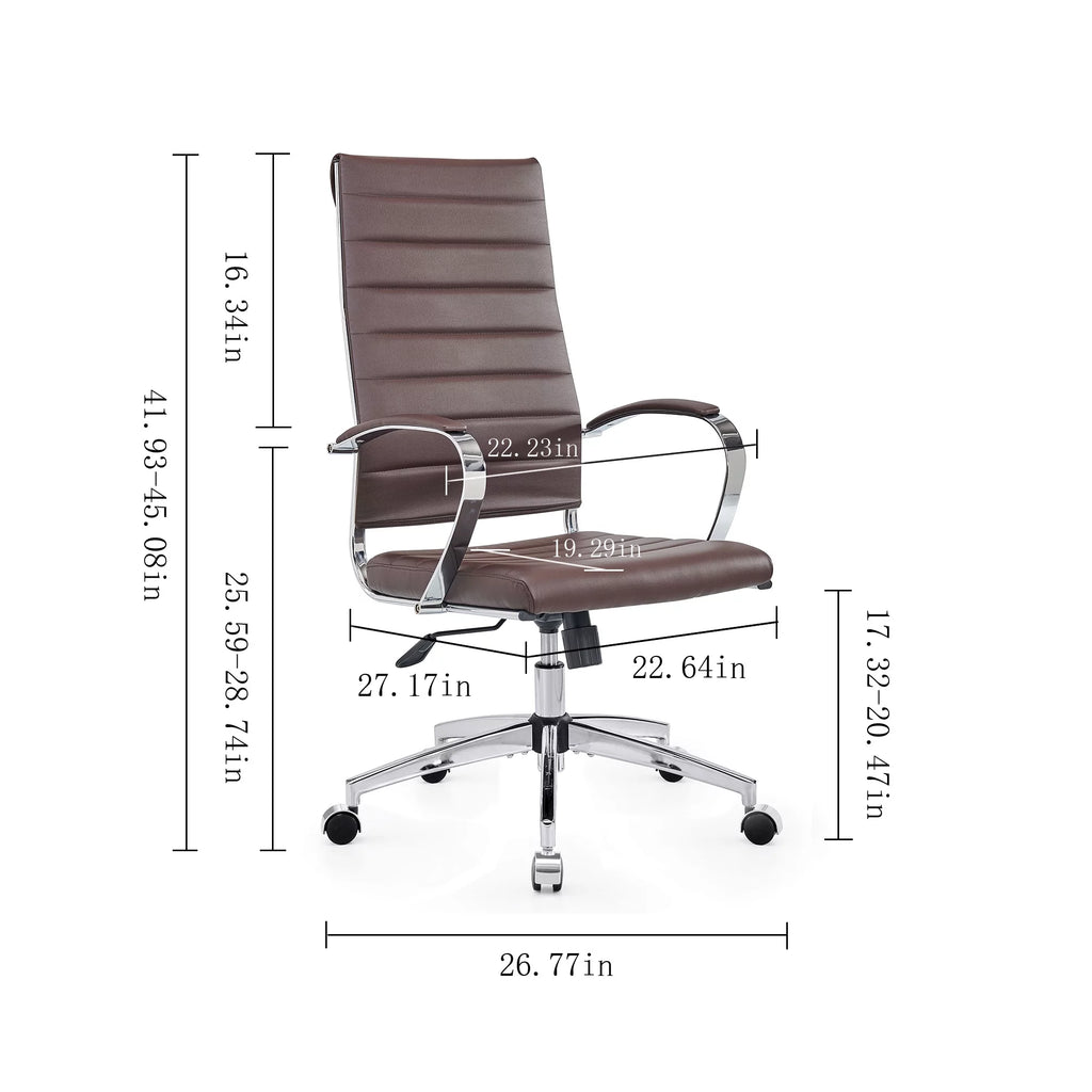 Brown Leather Ergonomic Executive Office Chair T77154