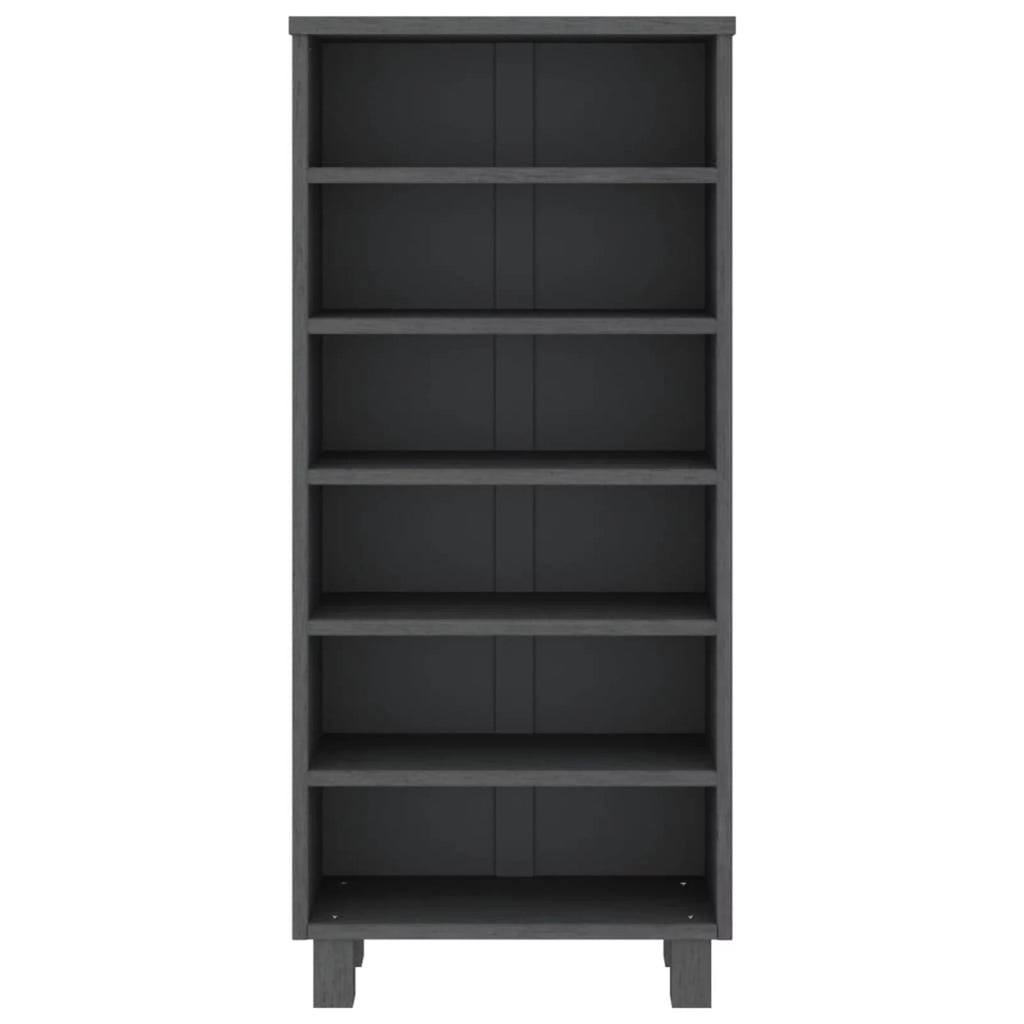 Dark Gray Solid Wood Pine Cabinet D2160