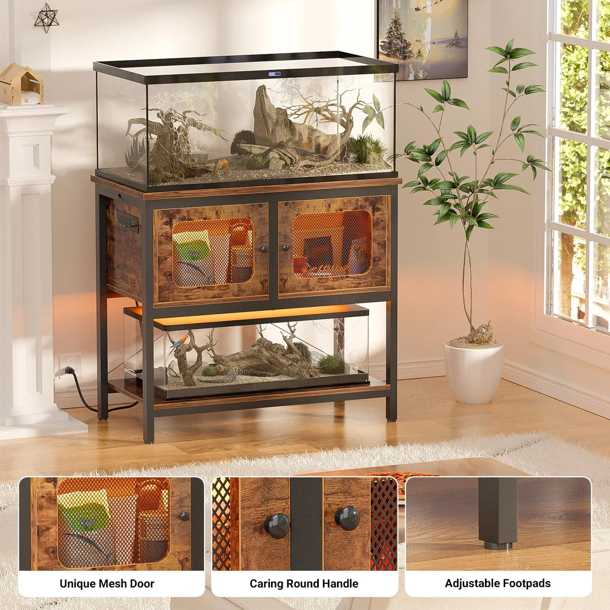 40-50 Gallon Metal Aquarium Stand with Cabinet S684515