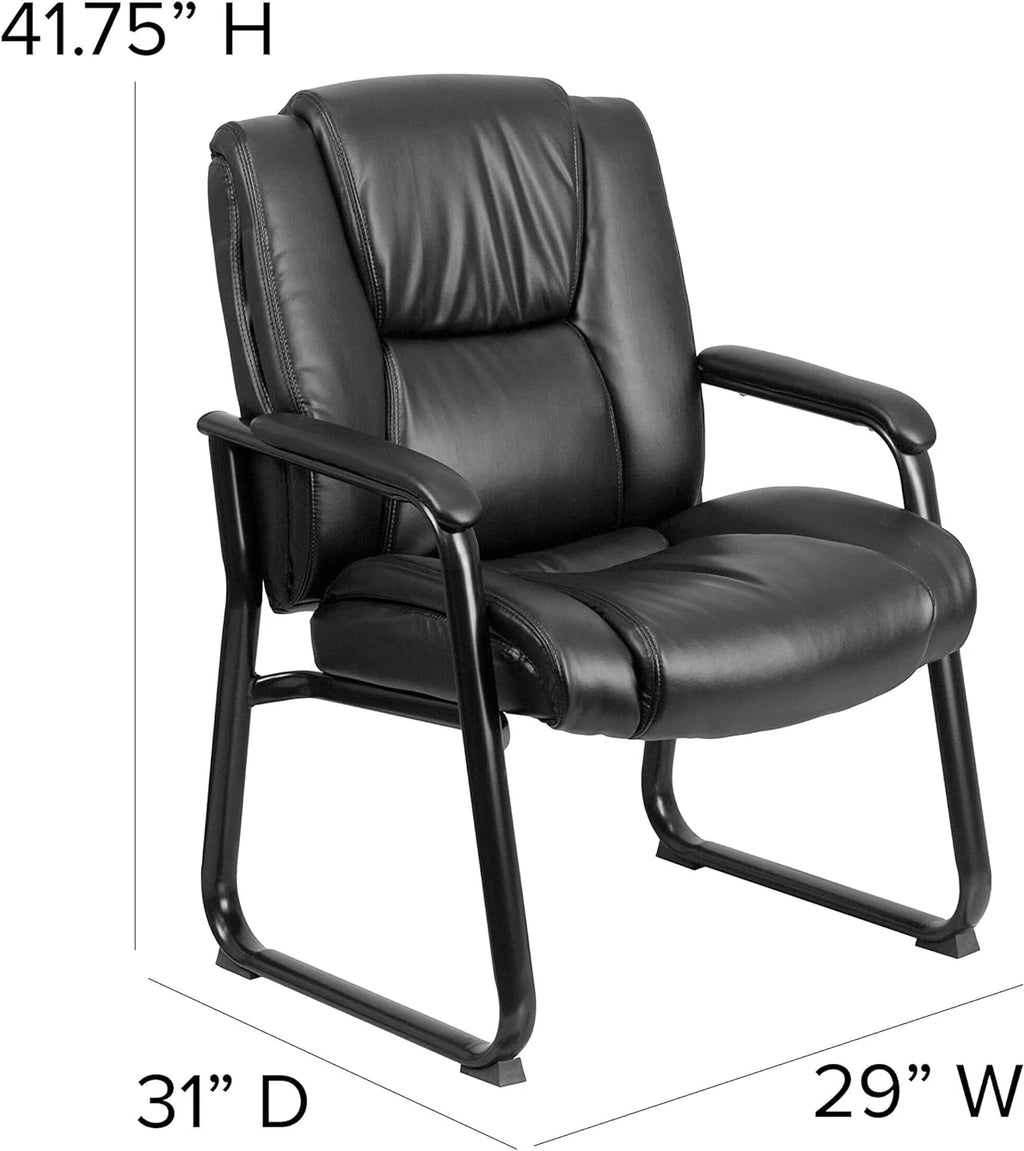 Black Leathersoft Reception Chairs G9412