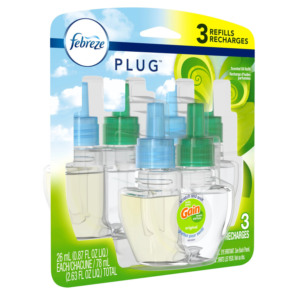 Odor-Eliminating Air Freshener Oil Refill 3 ct R4427