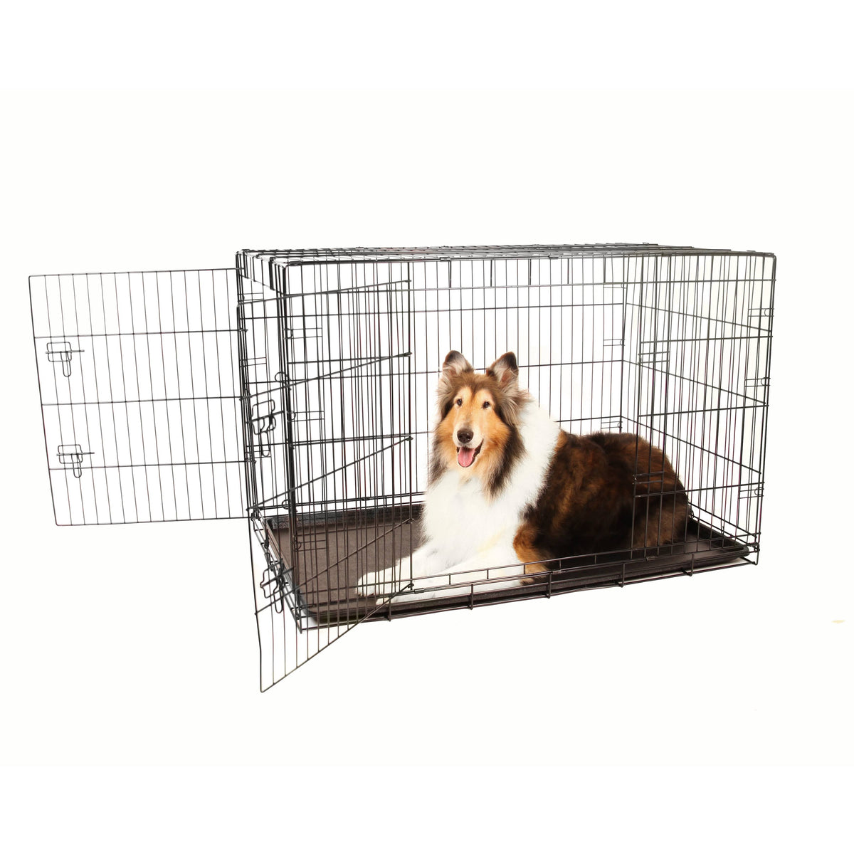 Double Door Metal Dog Crate E658435