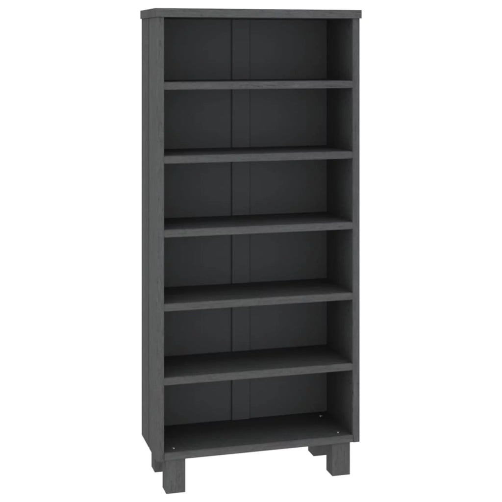 Dark Gray Solid Wood Pine Cabinet D2160