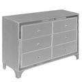 Gray Velvet Upholstered Double Dresser S689