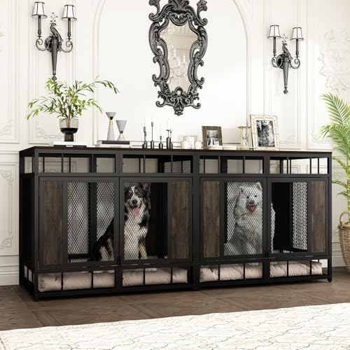 71" Heavy Duty Wood Dog Crate with Removable Divider C19184