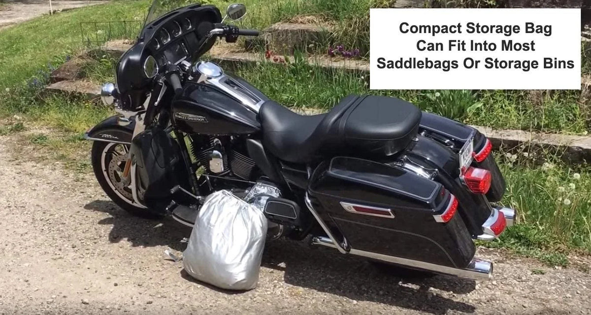 Motorcycle Cover with Reinforced Securing Straps and Storage Bag S9905