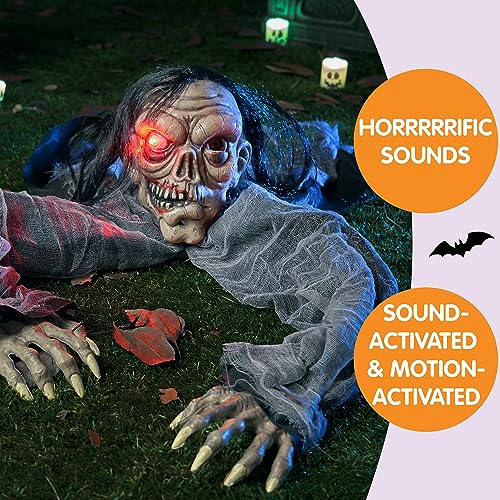 Hanging Zombie Prop with Lighted Eyes Q303
