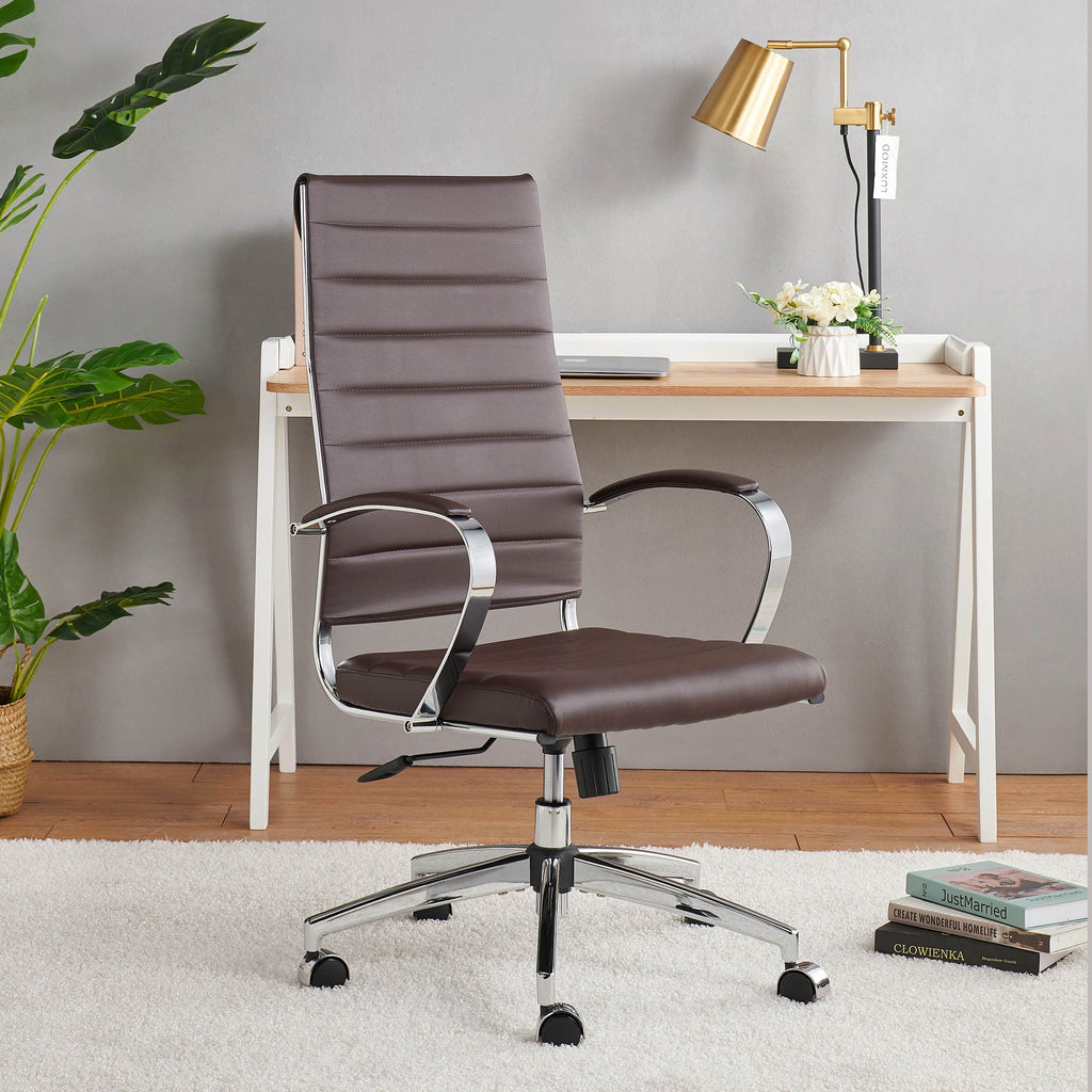 Brown Leather Ergonomic Executive Office Chair T77154