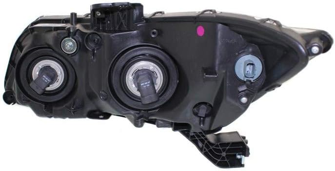 Black Housing Headlight Pair with Bulbs Z7485